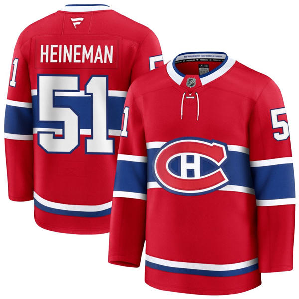 Mens Montreal Canadiens #51 Emil Heineman Fanatics Home Red Jersey